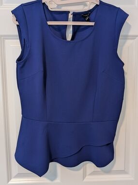 Ann Taylor Sleeveless Peplum Top - Royal Blue
